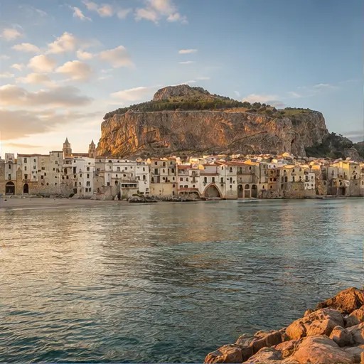 Cefalù seen from the sea