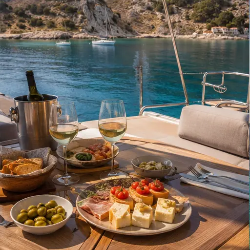 A Sicilian aperitif served aboard Grace
