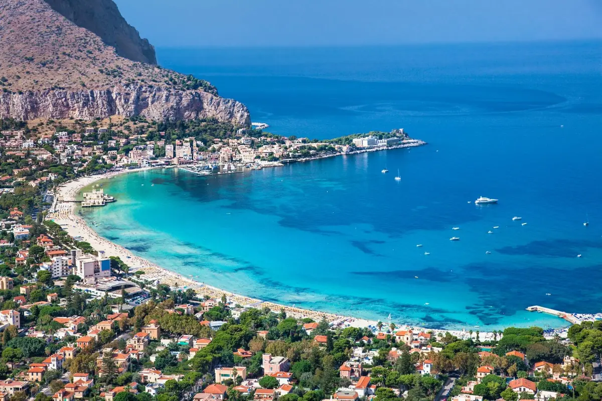 Mondello bay and the Gulf of Palermo