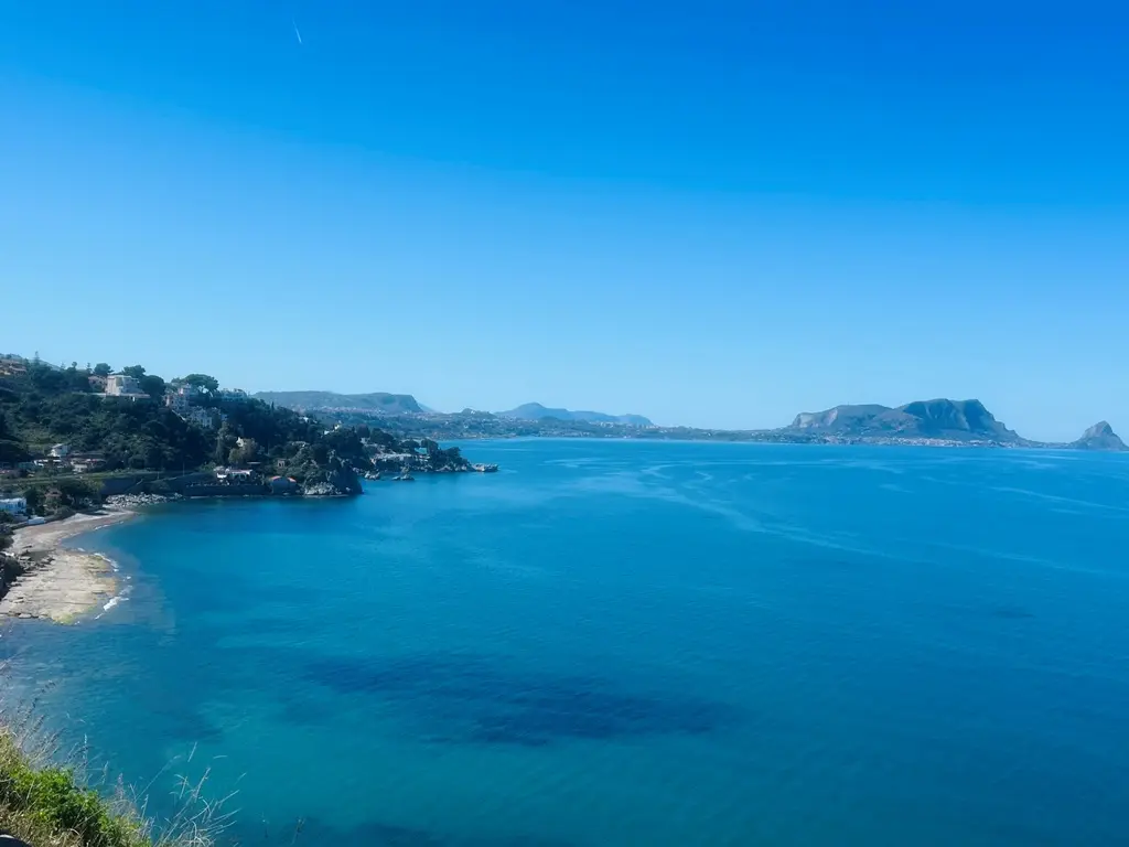 The coast and blue sea between San Nicola l’Arena and Capo Zafferano